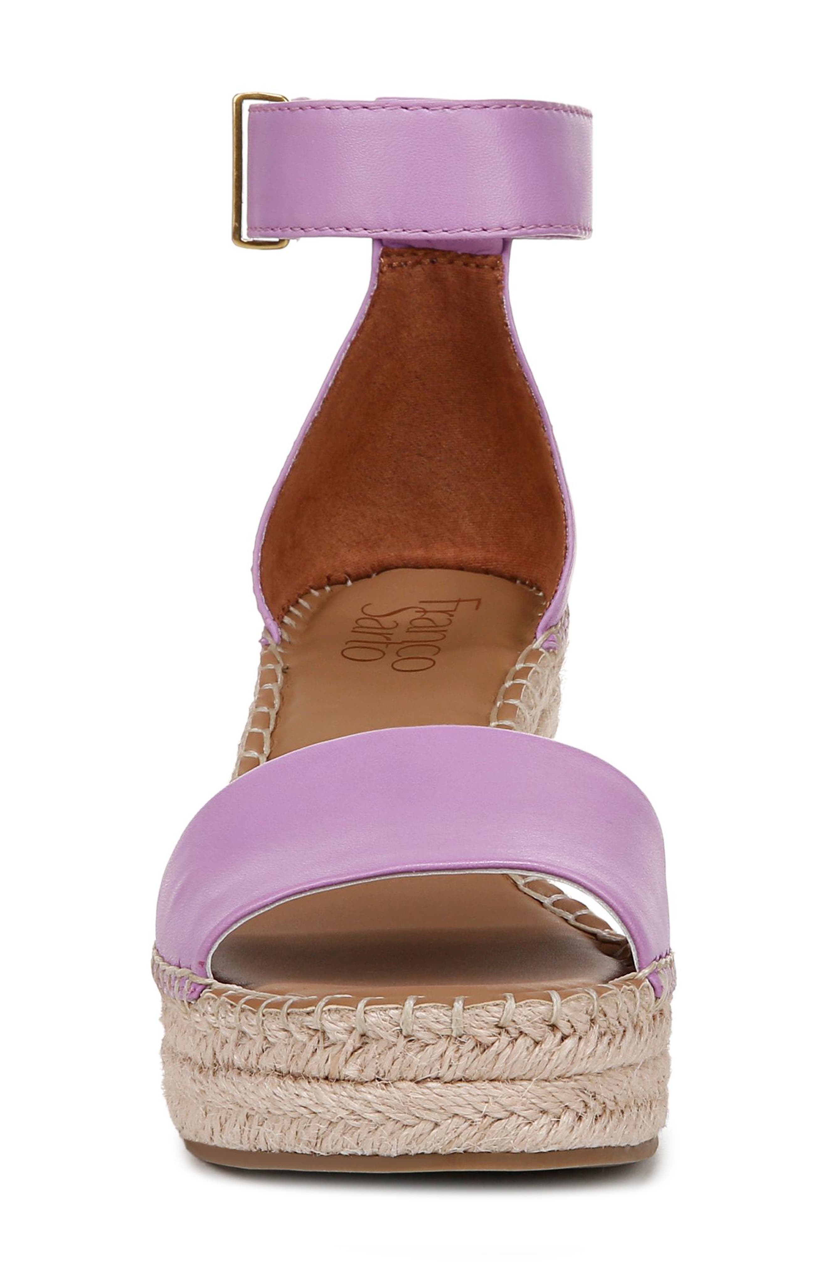 Clemens Ankle Strap Platform Wedge Sandal, Alternate, color, PURPLE