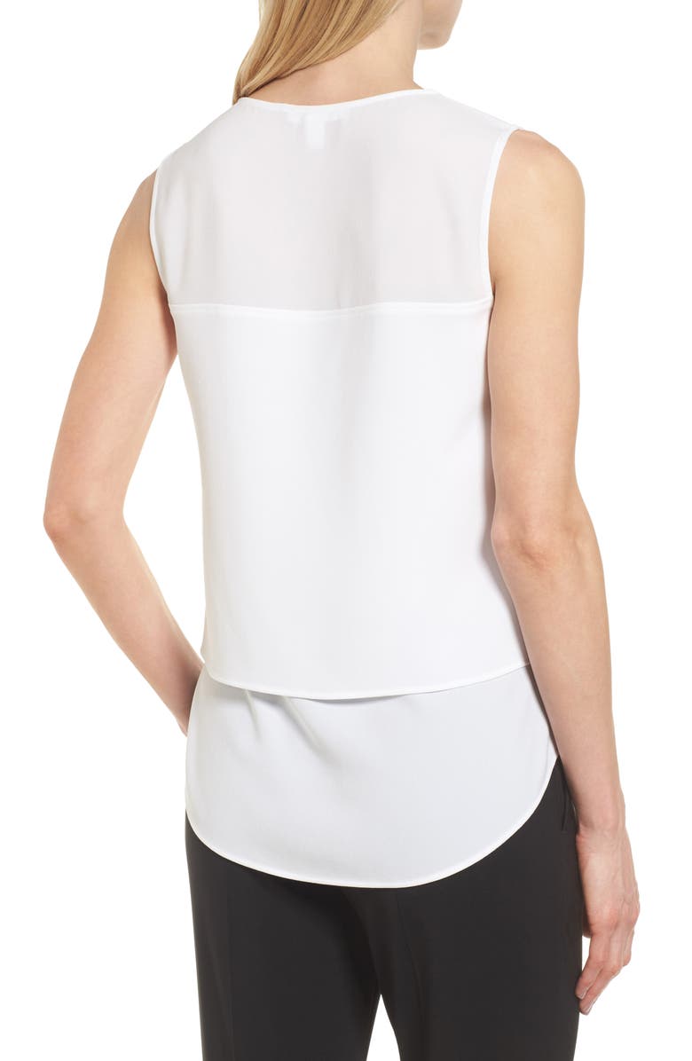 BOSS Isallia High/Low Hem Double Layer Tank, Alternate, color, 