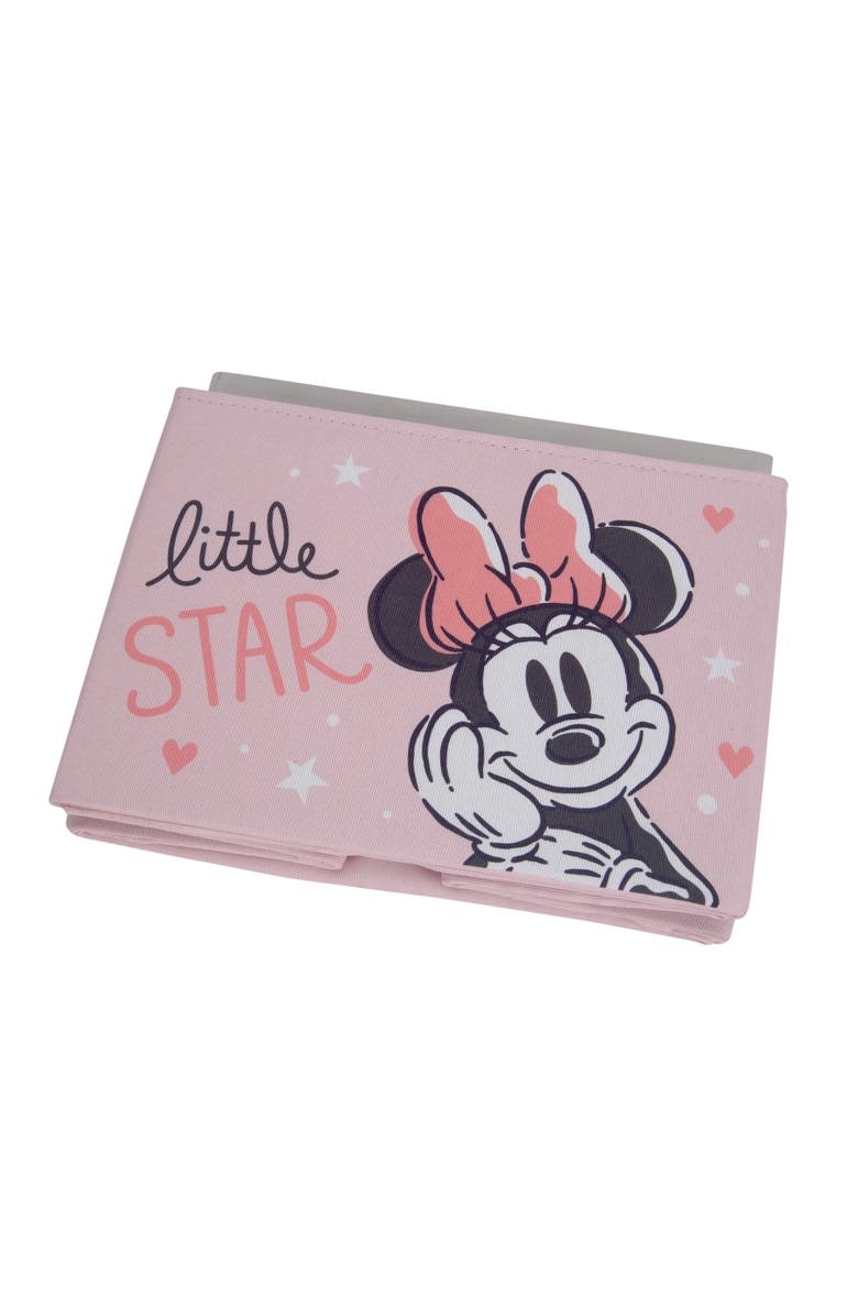 Lambs & Ivy Disney Baby Minnie Mouse Foldable Storage Basket/Container/Bin, Alternate, color, Pink