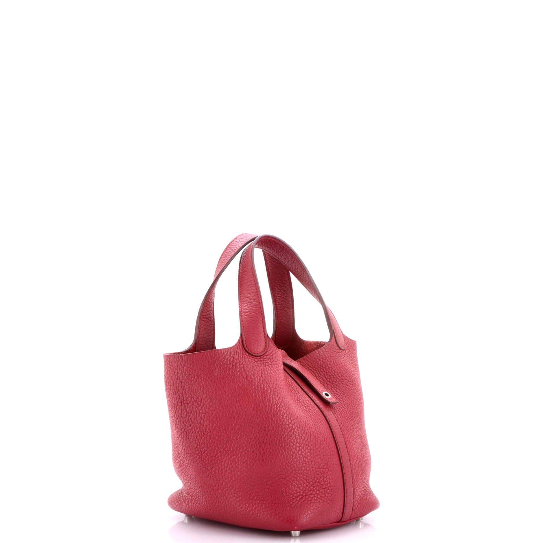 Pre-Owned Hermes Picotin Bag Clemence PM, Alternate, color, Rubis