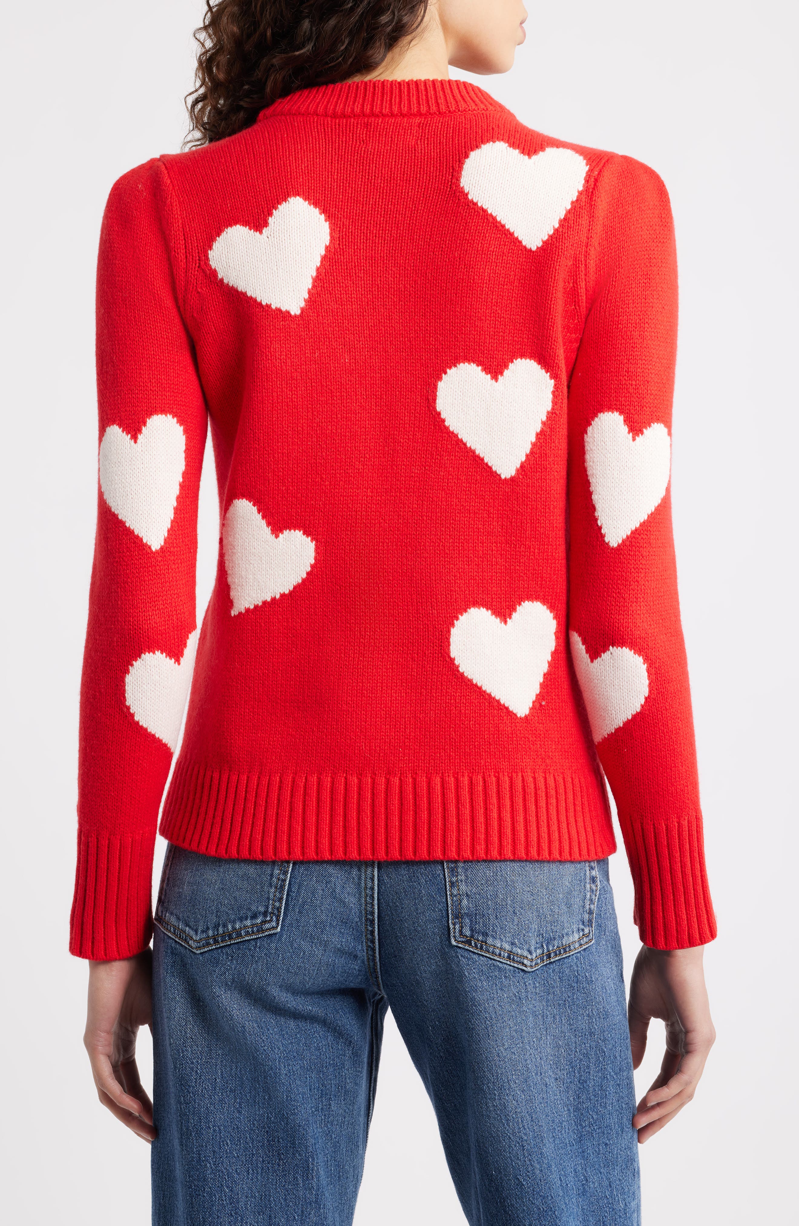 Intarsia Heart Sweater - image 4