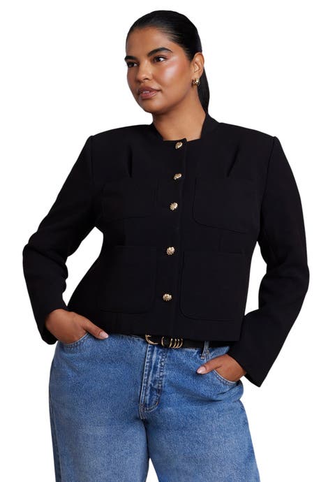 Patch Pocket Tailored Jacket (plus)