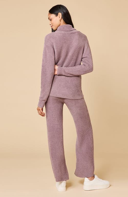 Softies Ultra-marshmallow Shawl Collar With Pintuck Pant In Pink