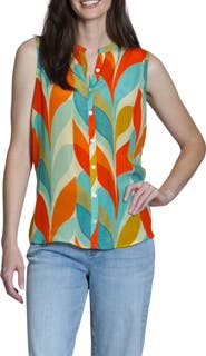 APNY Sleeveless Button-Up Shirt