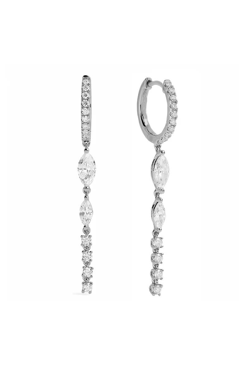 Mazin Jewels Empress Earrings, Main, color, Silver