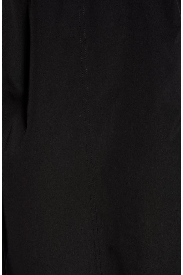 Full Length Two-Tone Silk Look Raincoat, Alternate, color, BLACK