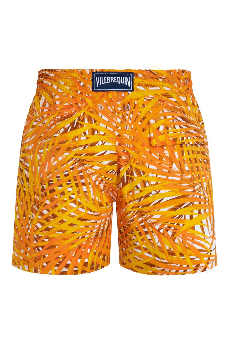 Men's Palm Leaves Stretch Swim Shorts, Alternate, color, MANGUE