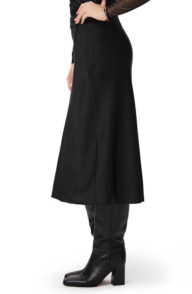 PAIGE Cicely Bias Cut Midi Skirt, Alternate, color, Black