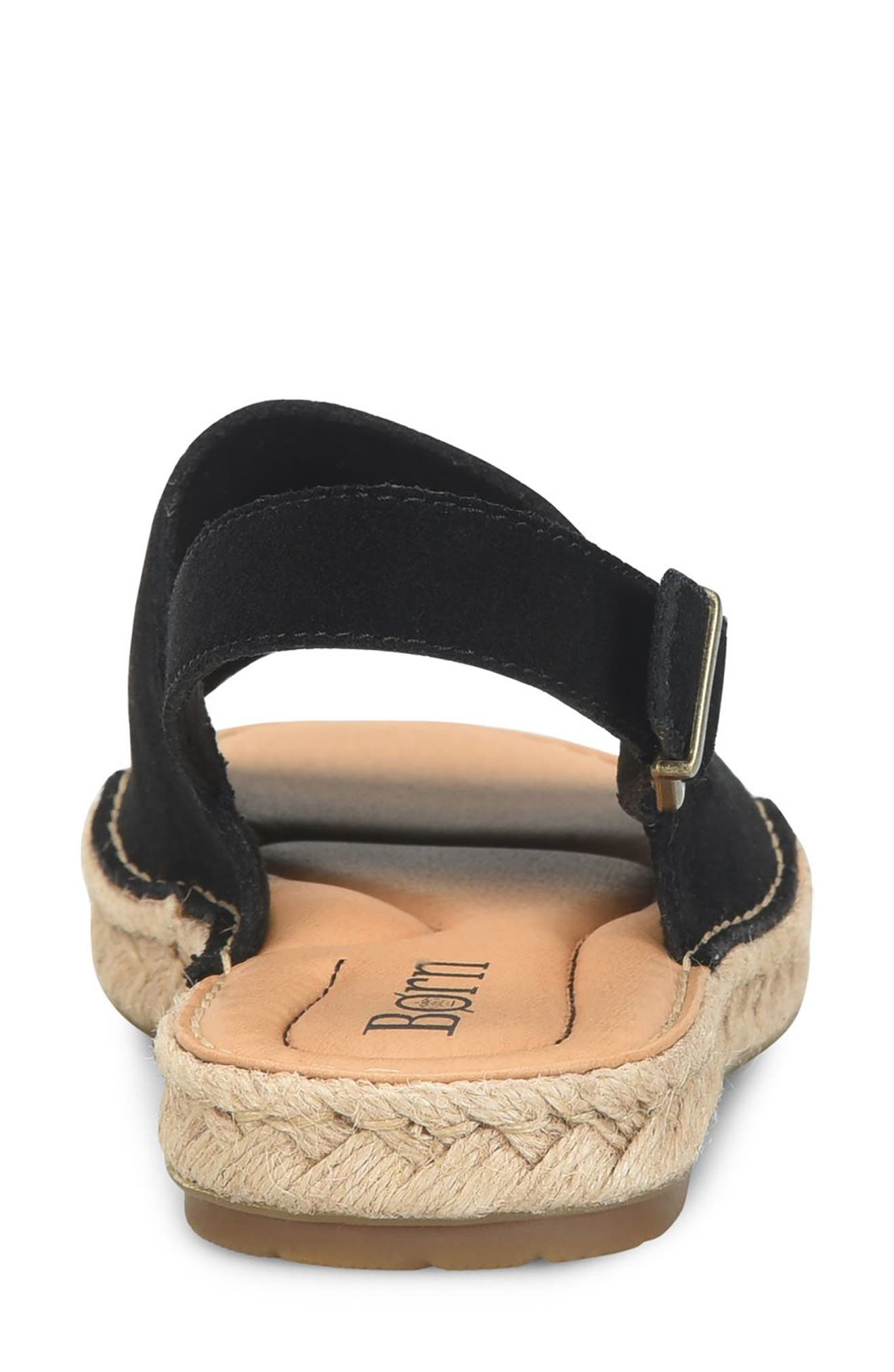 Børn Akela Slingback Espadrille Sandal, Alternate, color, Black Suede