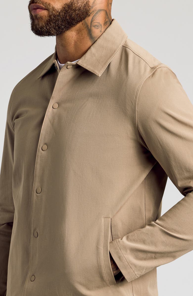 True Classic Water Repellent Coach's Jacket, Alternate, color, Khaki