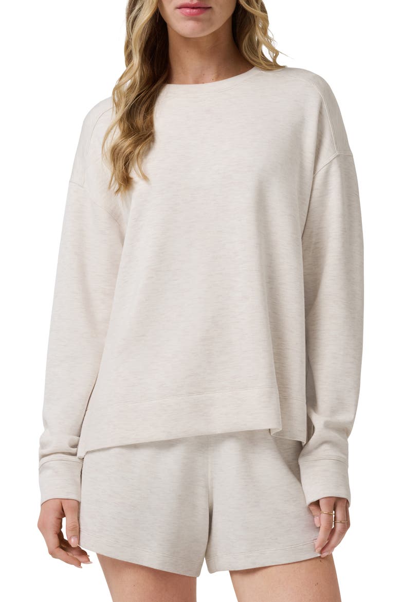 Skyloft Crewneck Sweatshirt, Main, color, HEATHER BRAZILIAN SAND