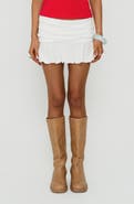 Princess Polly Elidia Pointelle Ruffle Miniskirt