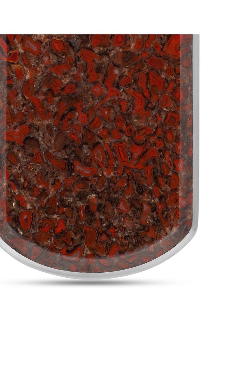 David Yurman Streamline<sup>®</sup> Tag with Red Agate, Alternate, color, Agatized Dinosaur Bone-Red