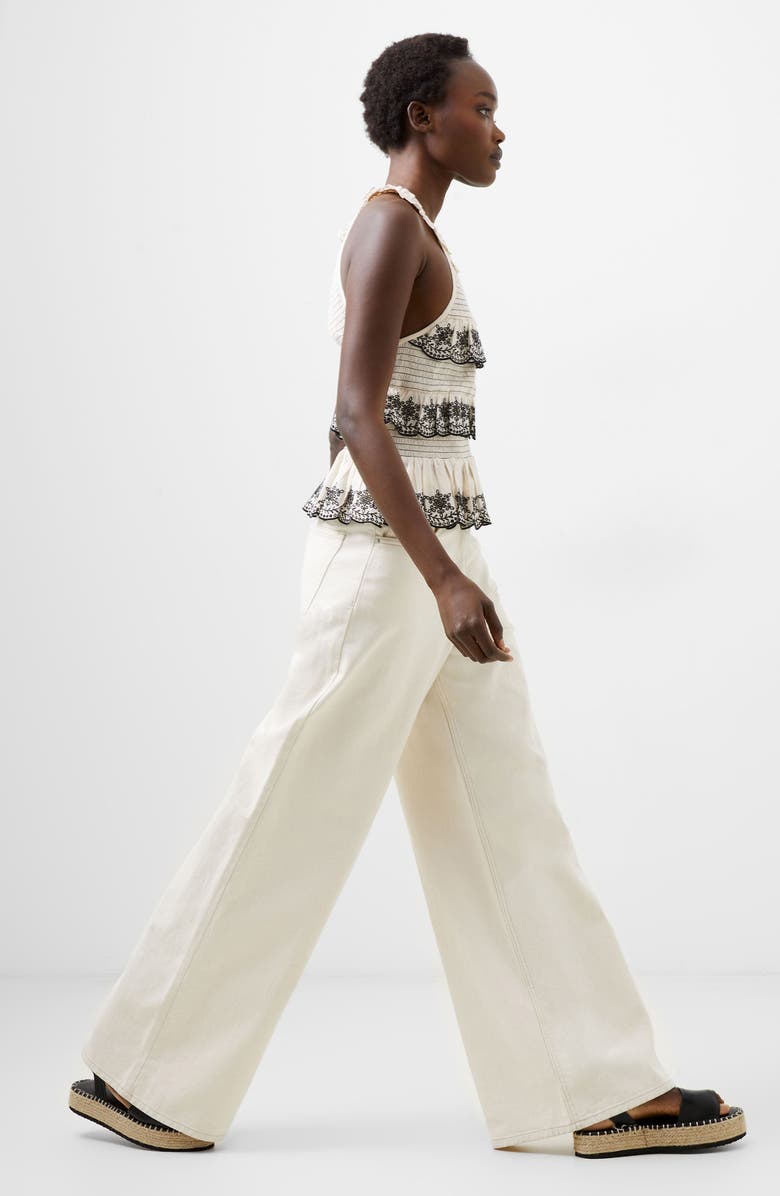 French Connection Felicity Embroidered Ruffle Tank Top, Alternate, color,