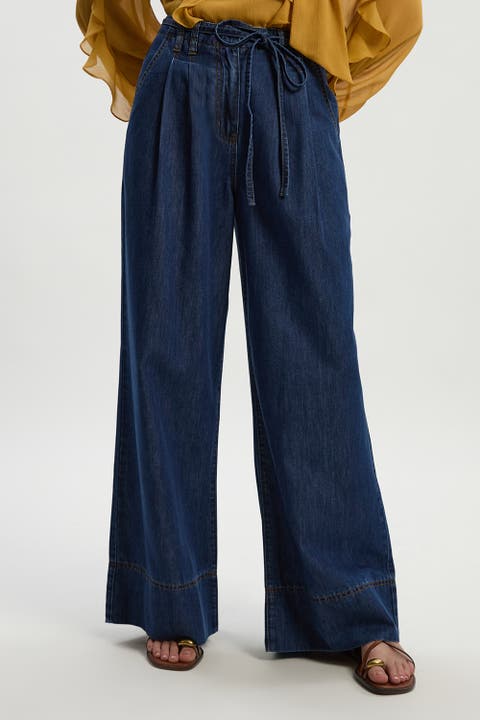 Denim Wide Legged Pants