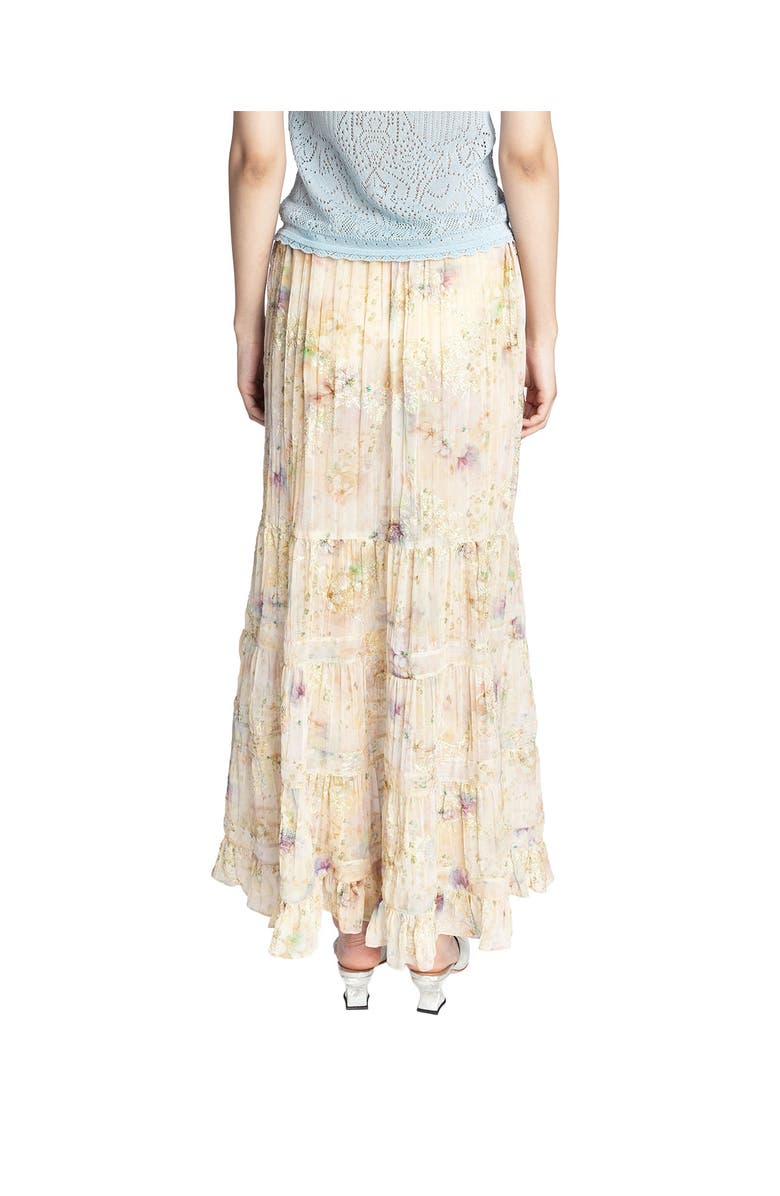 Anna Sui Oasis Blooms Tiered Skirt, Alternate, color, Corn Multi
