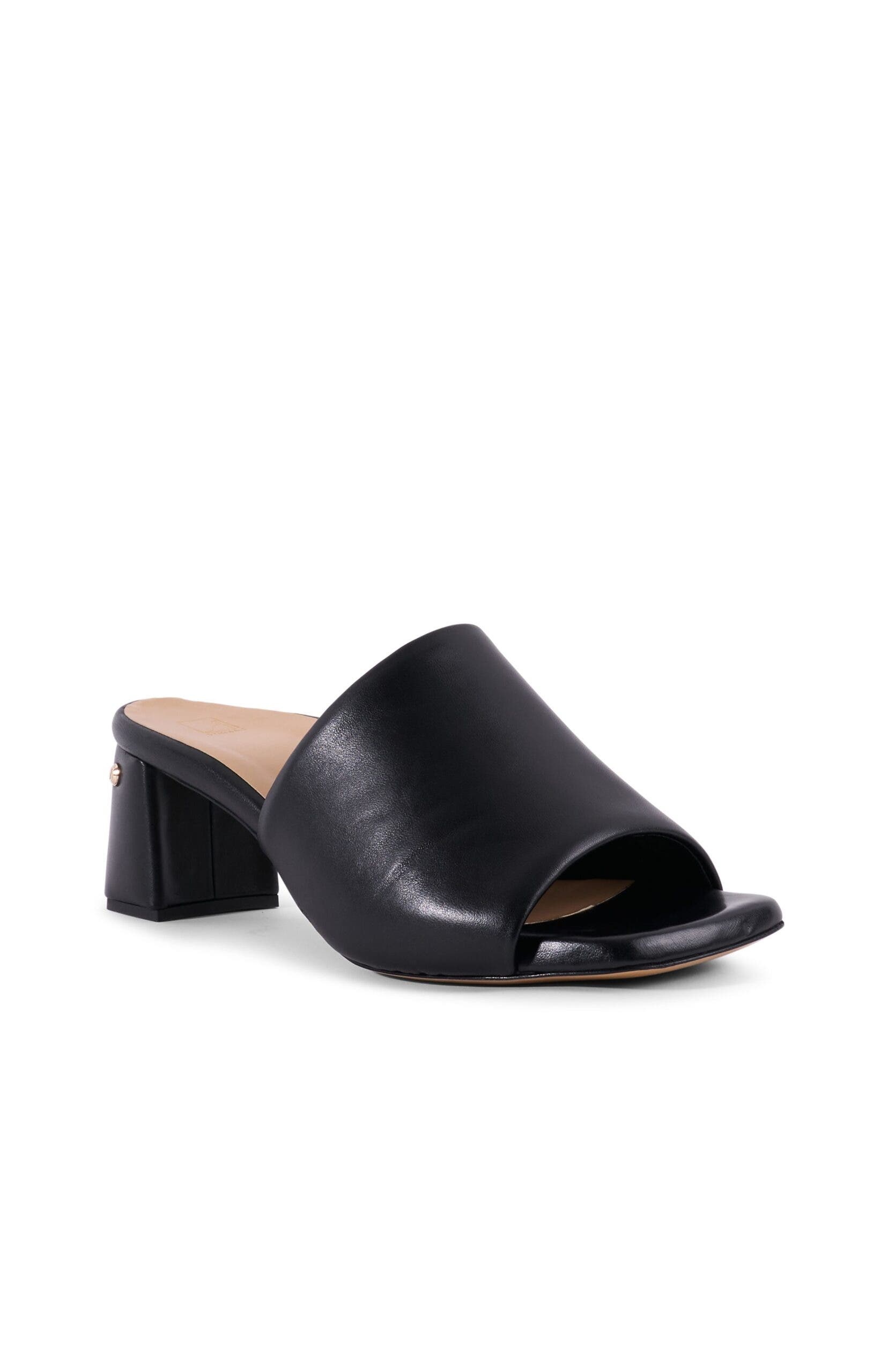 Stinaa.J Sarah Orthopedic Mule Sandal, Main, color, Black Leather