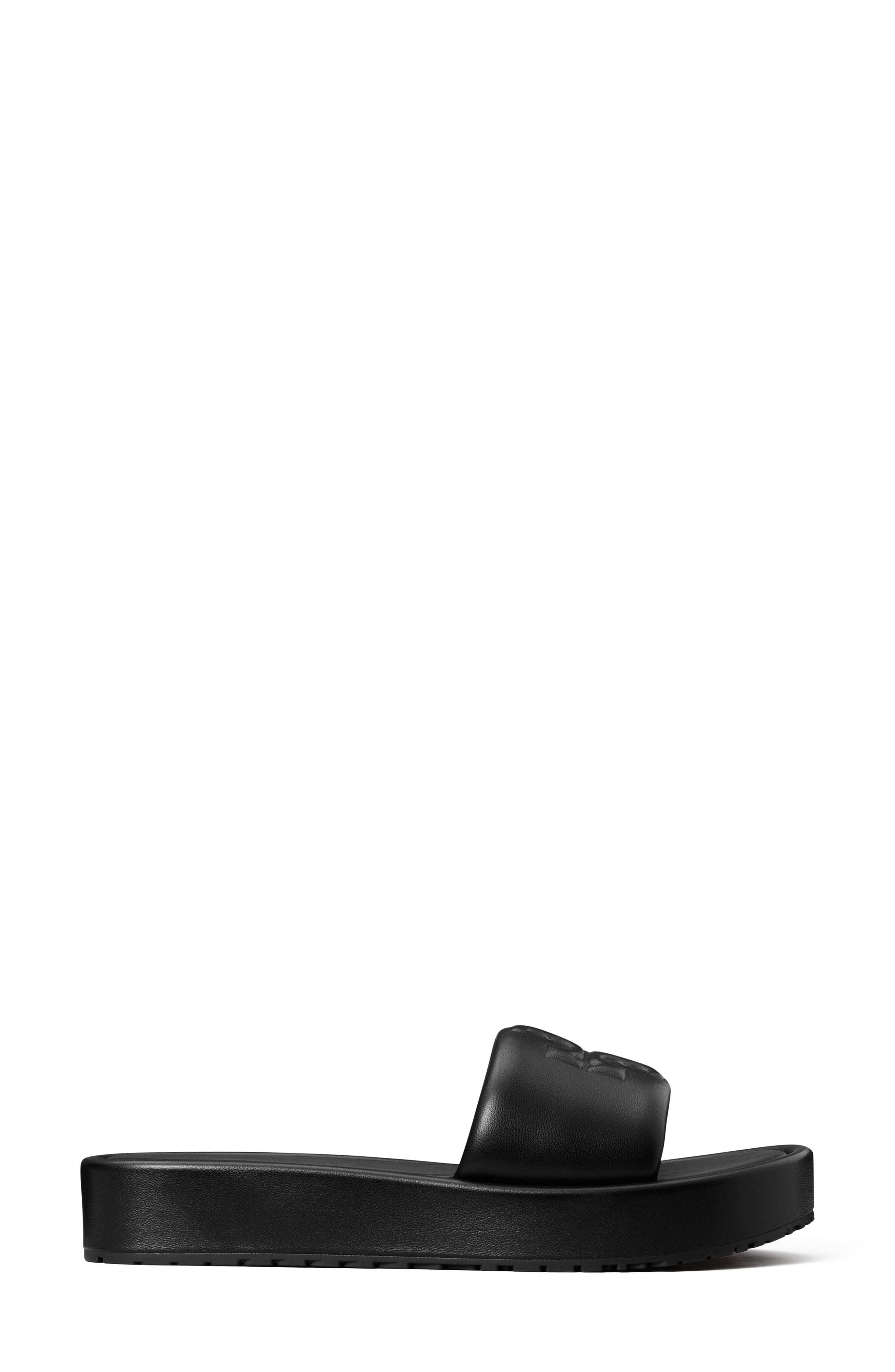 Double T Sport Platform Slide Sandal, Alternate, color, PERFECT BLACK