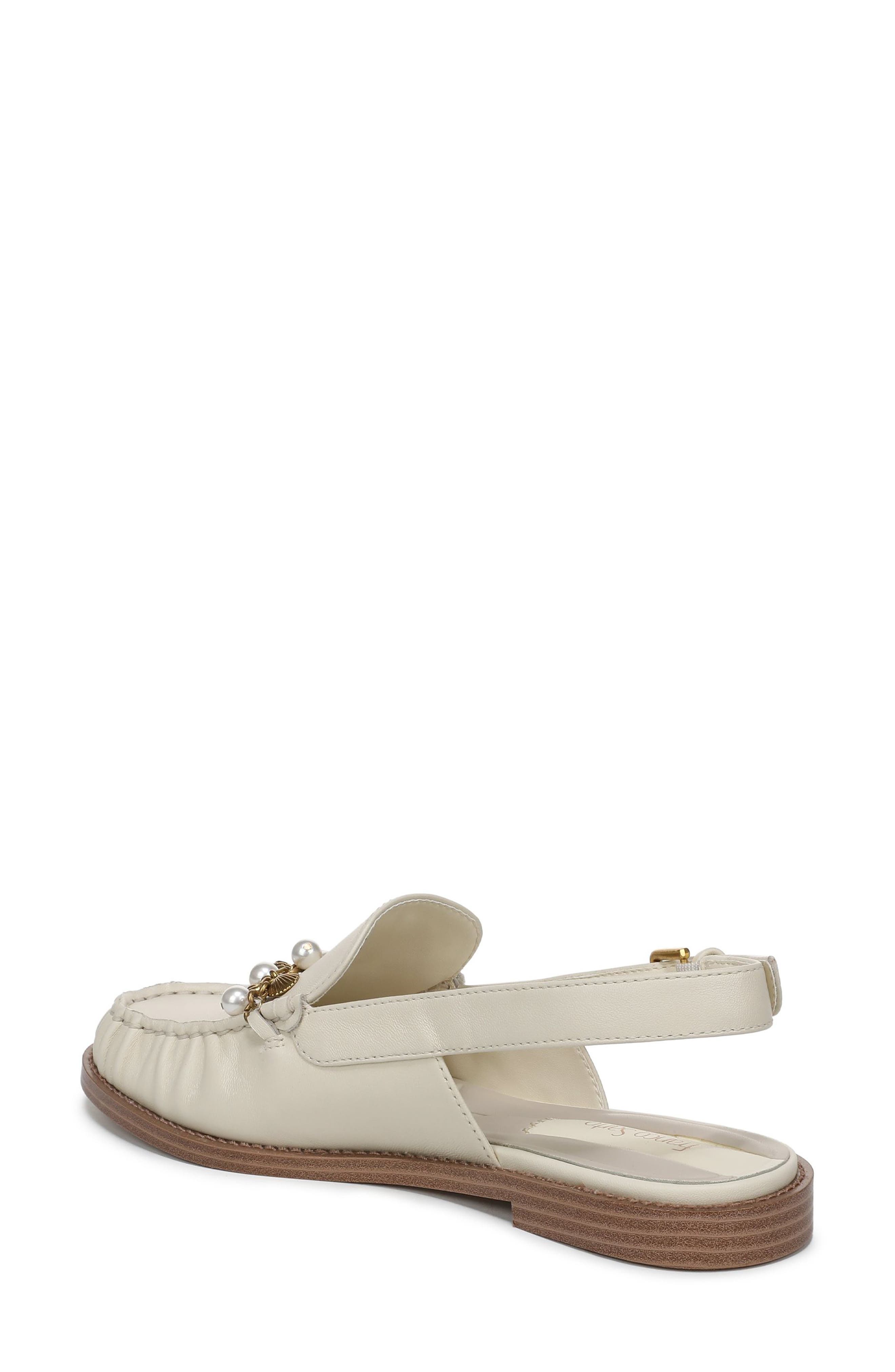 Franco Sarto Sully Slingback Loafer, Alternate, color, Marshmallow