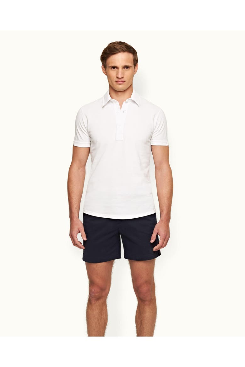 Bulldog Stretch-Cotton Mid-Length Stretch-Cotton Shorts, Main, color, DARK NAVY