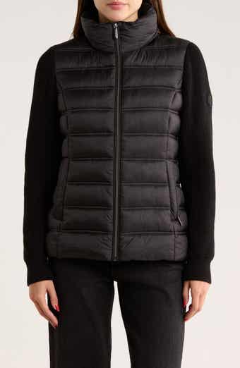 Michael Kors Knit Sleeve Puffer Jacket