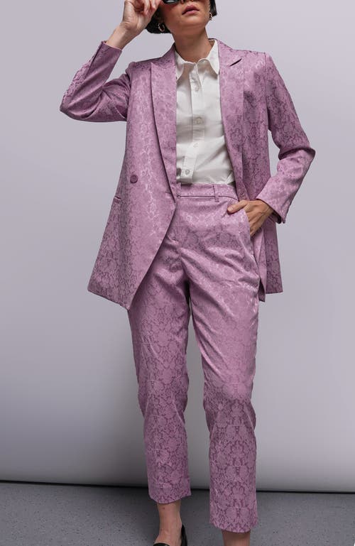 Wildfang The Empower Jacquard Double Breasted Blazer In Purple
