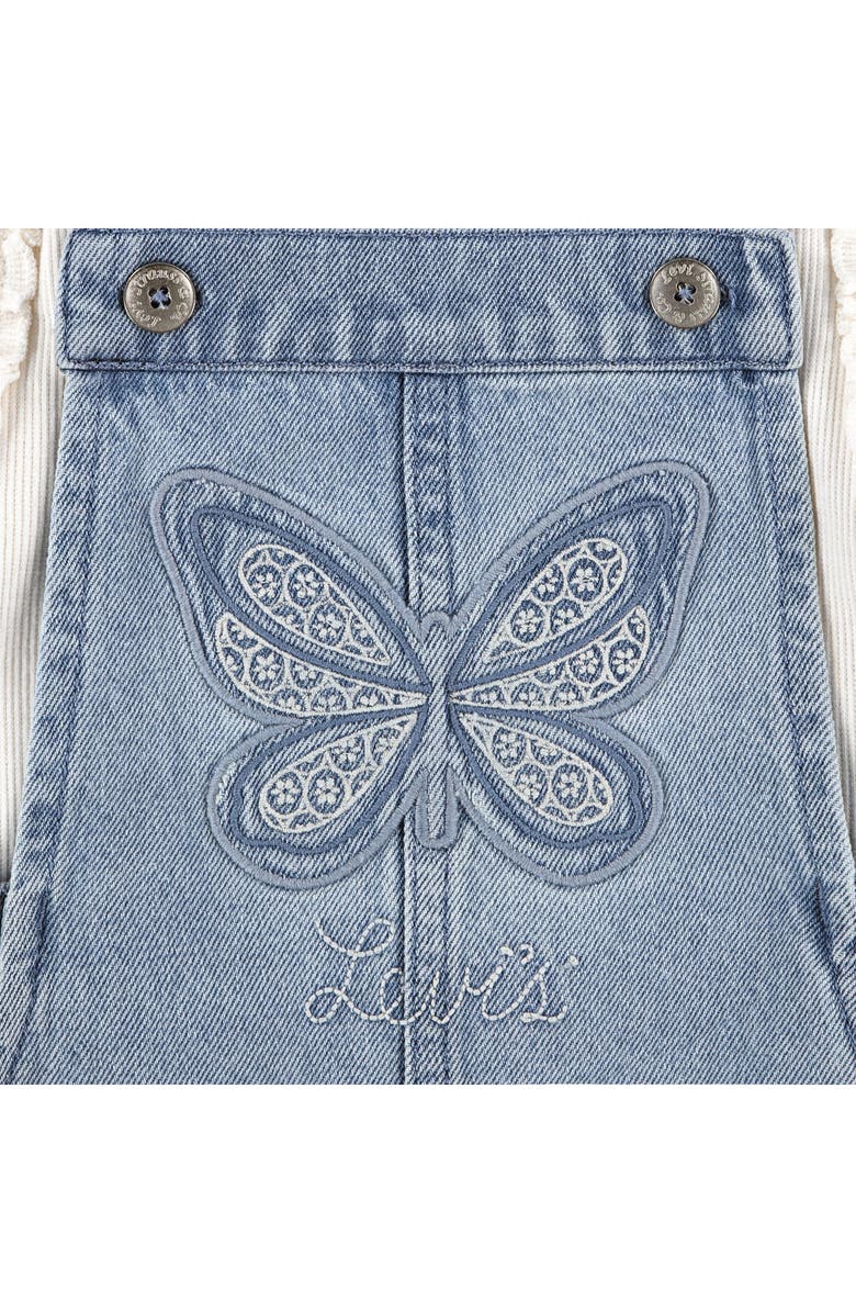 Levi's<sup>®</sup> Flutter Sleeve Top & Overalls Set, Alternate, color,