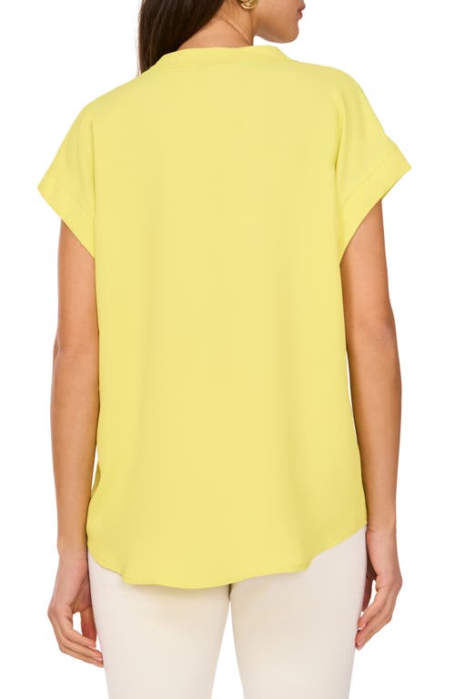 Vince Camuto V-neck Top In Yellow
