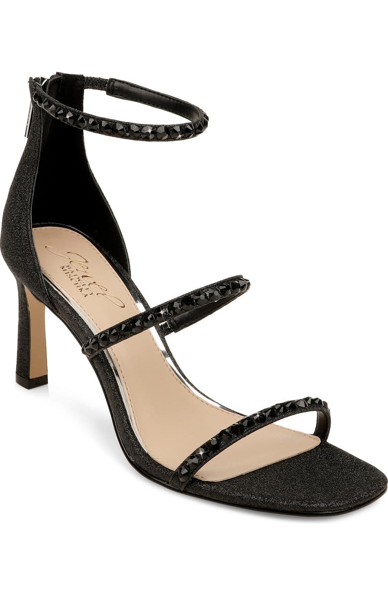 Jewel Badgley Mischka Ellis Embellished Ankle Strap Sandal, Main, color,