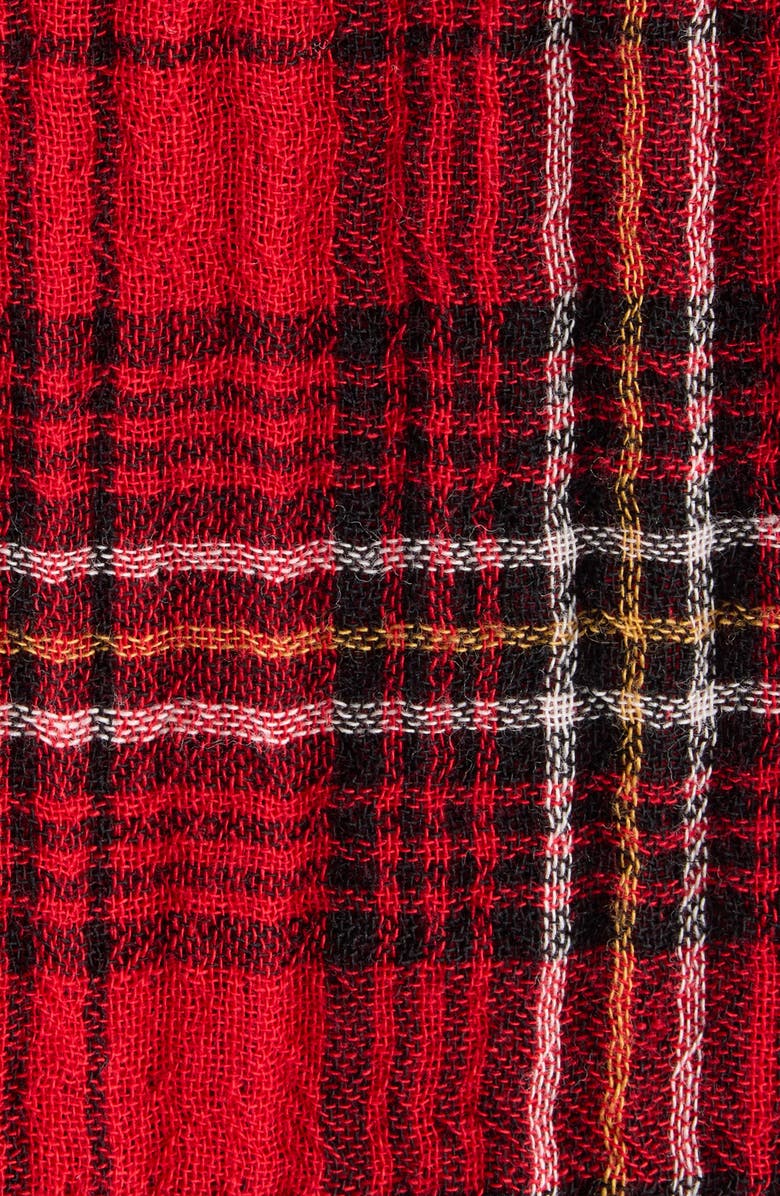 Isabel Marant Panema Plaid Cotton Snap-Up Shirt, Alternate, color, 