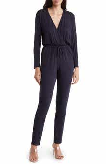 GO COUTURE Wrap Tie Waist Capri Jumpsuit