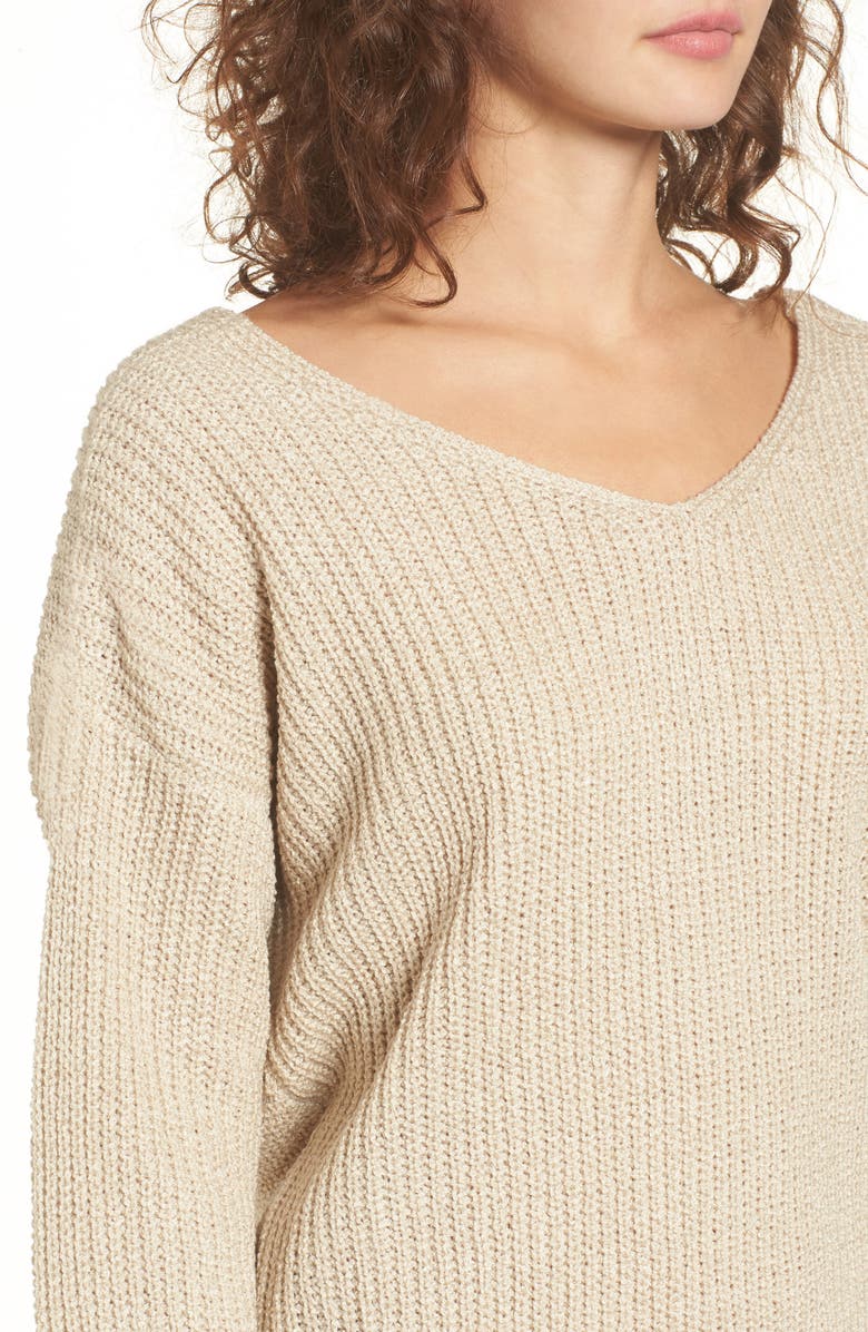 ASTR the Label Twist Back Sweater, Alternate, color,