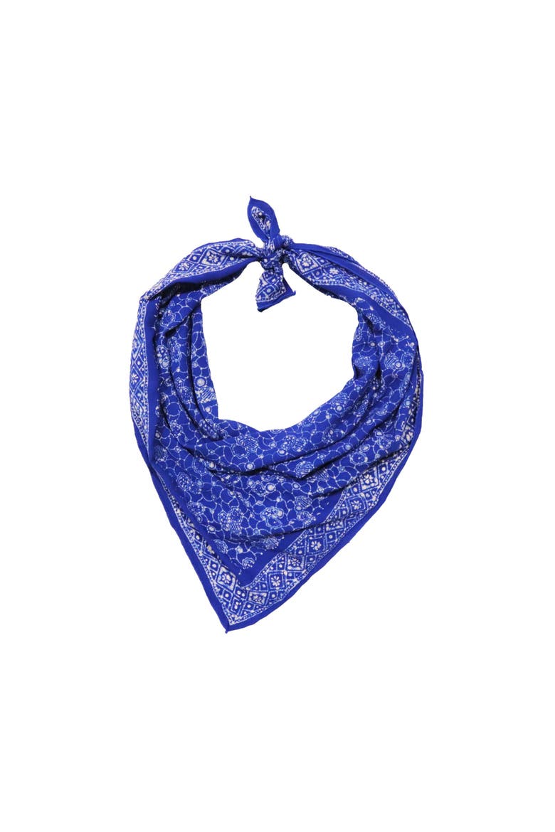 Oversized Hand Dyed Batik Bandana, Alternate, color, Boulder Blue