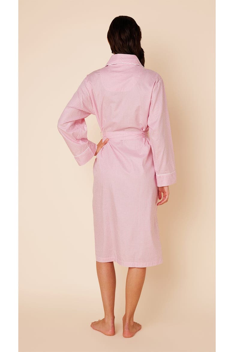 Luxe Pima Shawl Collar Robe, Alternate, color, Classic Gingham Pink