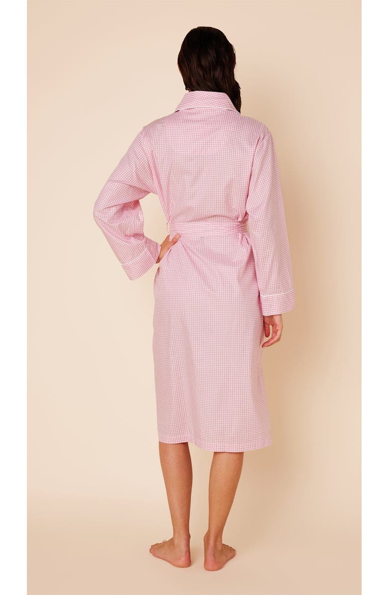 The Cat's Pajamas Luxe Pima Shawl Collar Robe, Alternate, color, Classic Gingham Pink