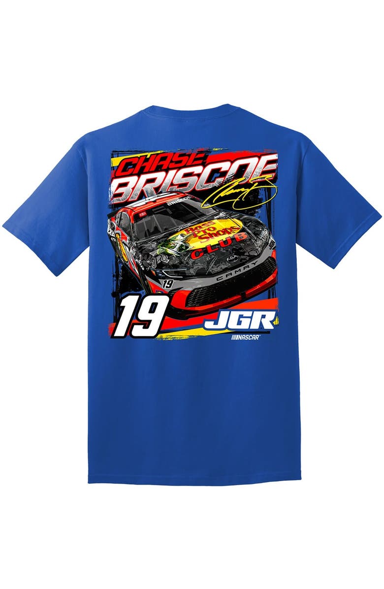 JOE GIBBS RACING TEAM COLLECTION Men's Joe Gibbs Racing Team Collection Royal Chase Briscoe Bass Pro Shops Car T-Shirt, Alternate, color, Royal