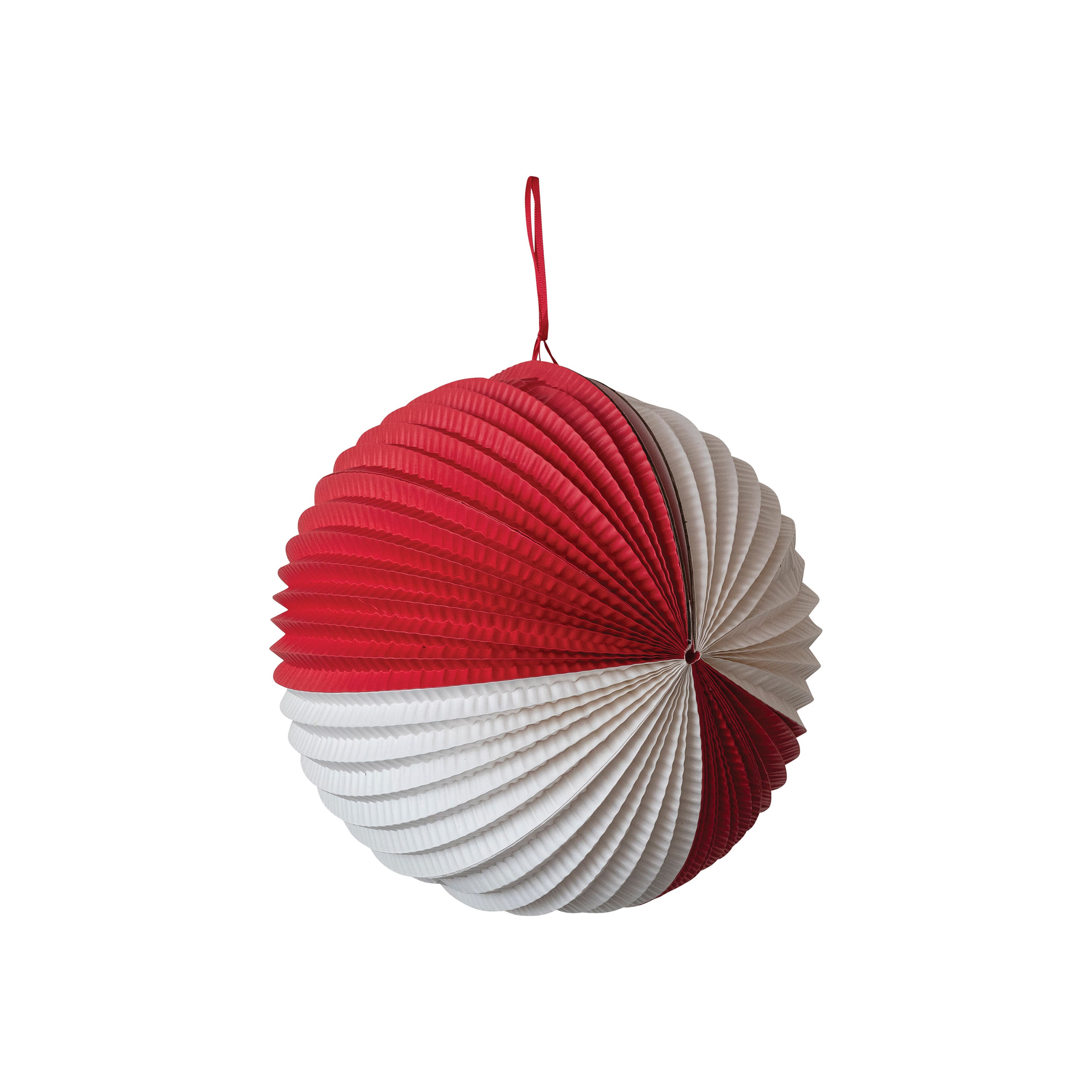 Storied Home Crinkle Paper Folding Ball Ornament