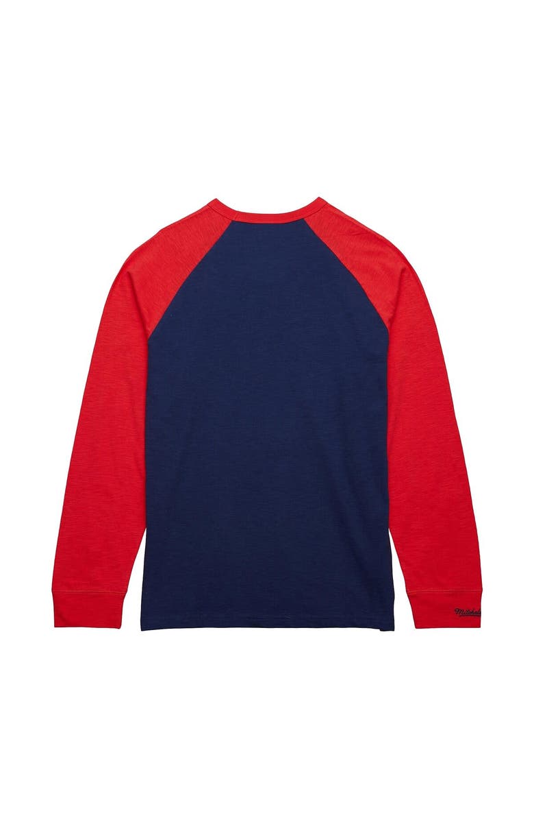 Mitchell & Ness Men's Mitchell & Ness  Navy/Red Washington Capitals Legendary Slub Raglan Long Sleeve T-Shirt, Alternate, color, Navy