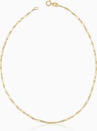 Oradina 14K Yellow Gold All You Need Anklet