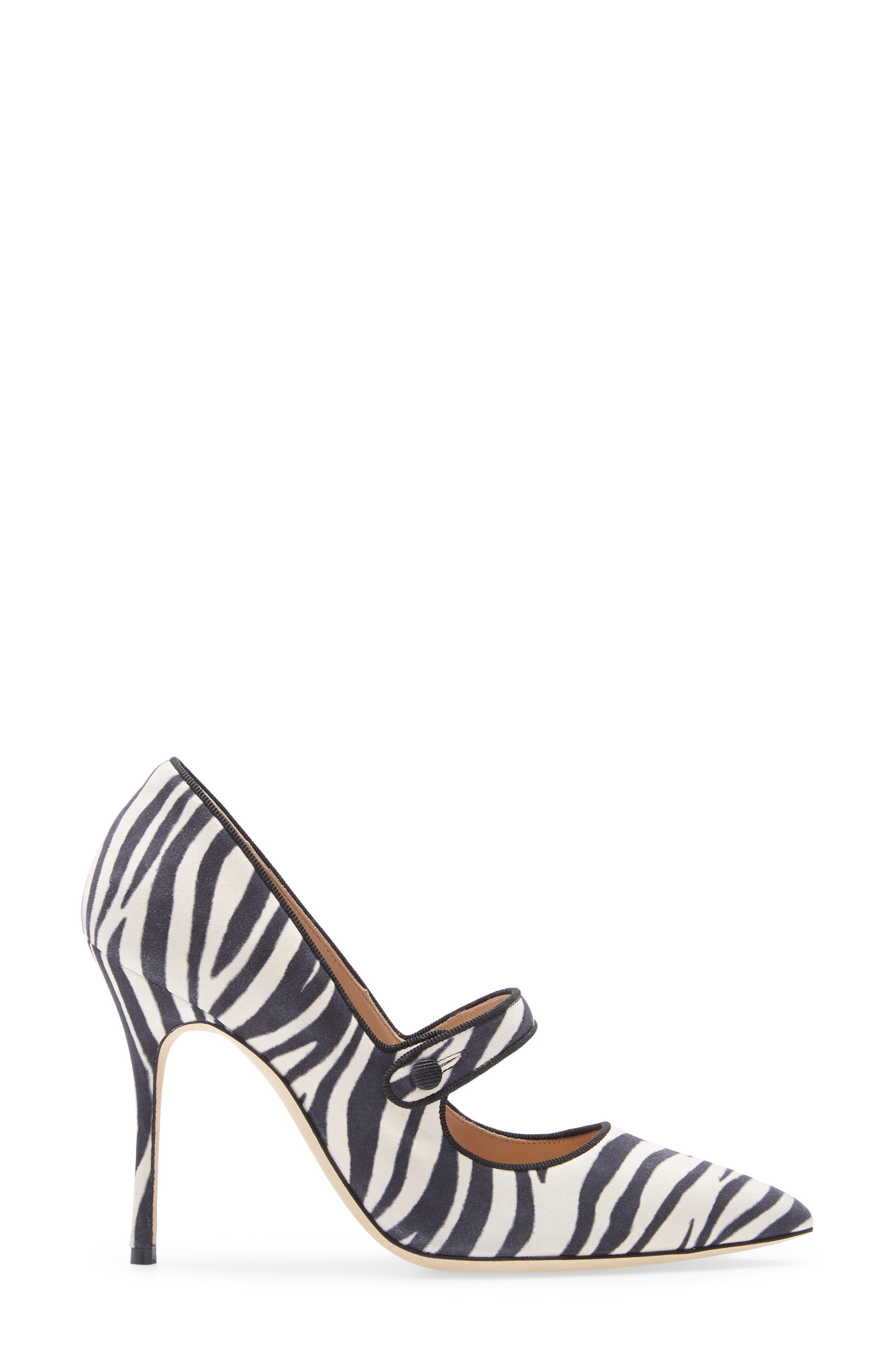 Manolo Blahnik Campari Pointed Toe Mary Jane Pump, Alternate, color, 