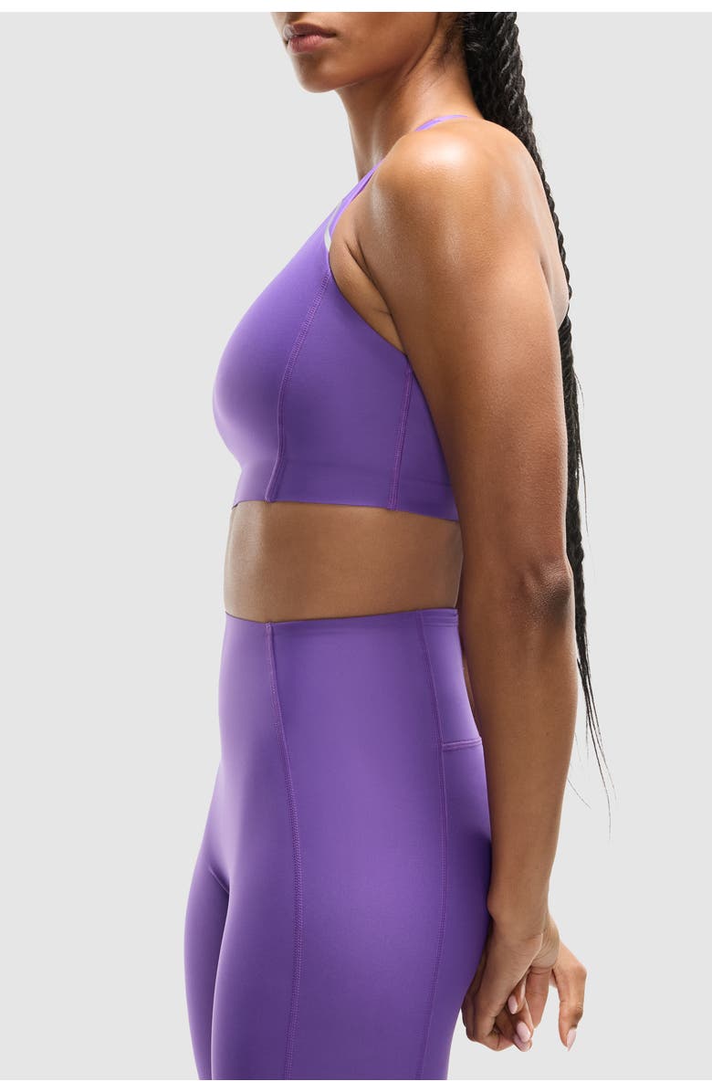 Peloton PaceForm Longline Racer Front Bra, Alternate, color, Bright Purple
