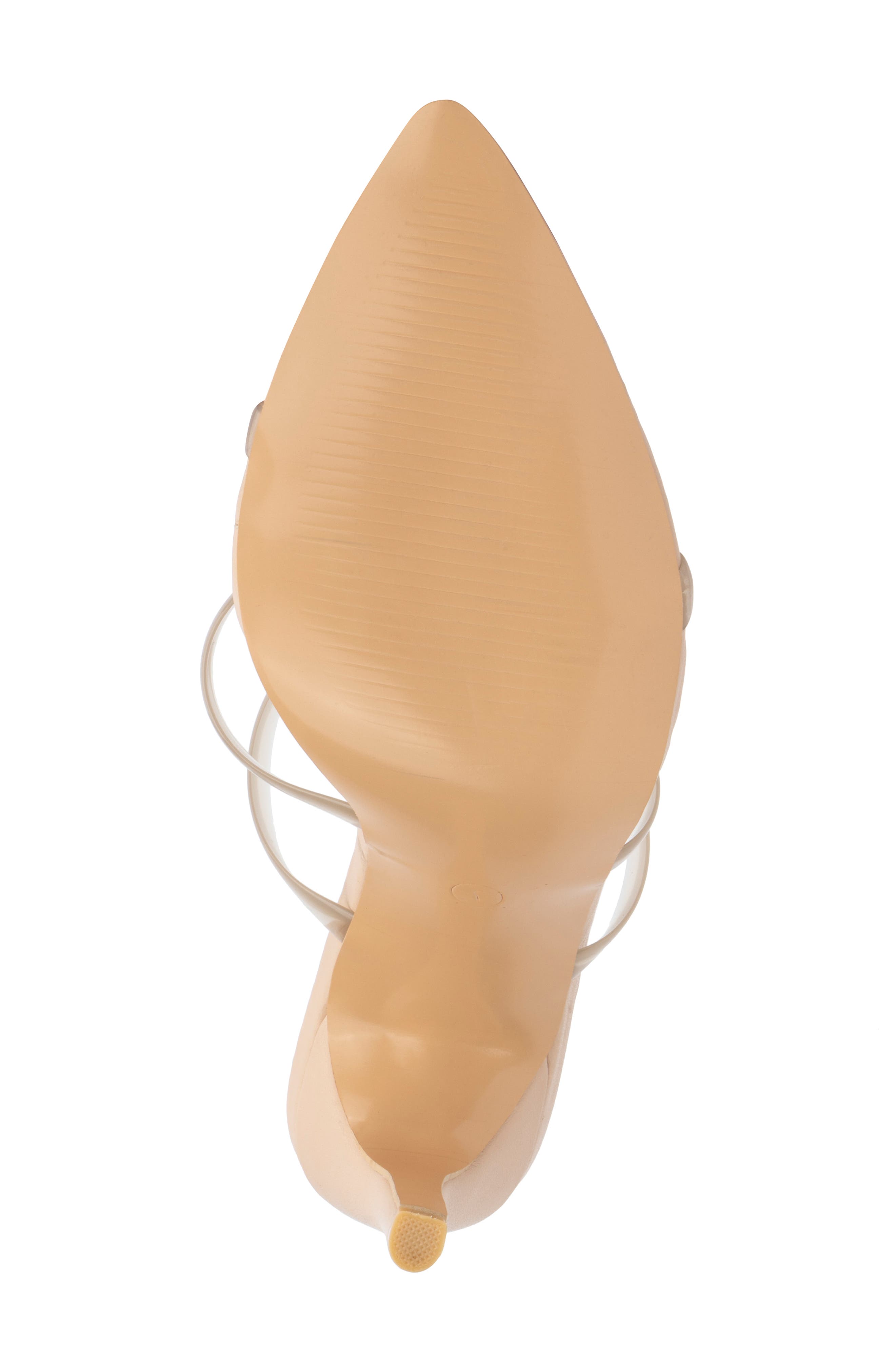 NEW YORK AND COMPANY Biana Clear Strappy Heeled Sandal, Alternate, color, Nude