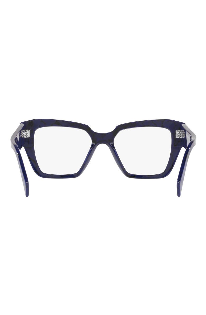 Prada 51mm Square Optical Glasses, Alternate, color, Black Blue