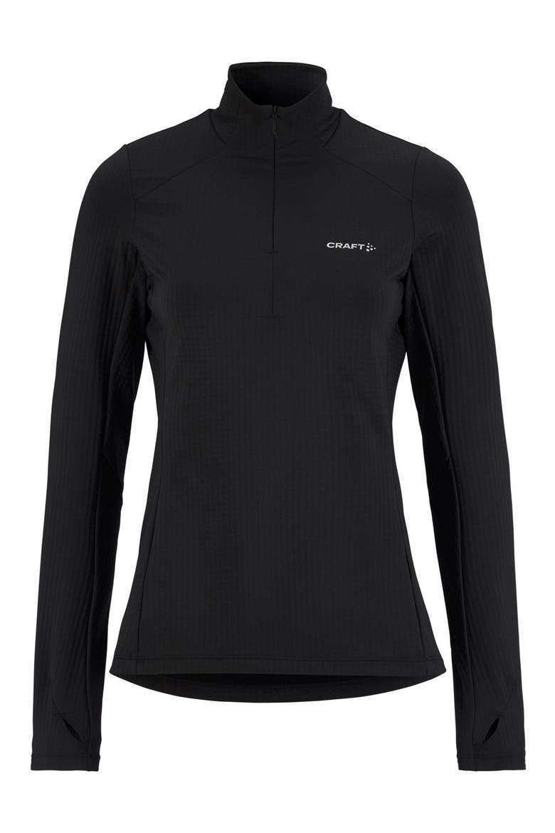 Gain Thermal Half Zip Midlayer Top, Alternate, color, BLACK
