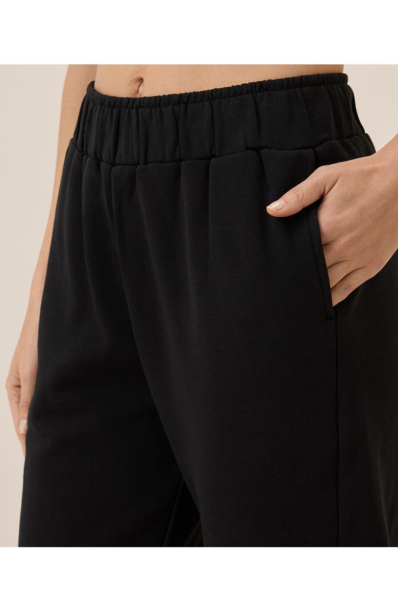 Pact Organic Brushed Fleece Sweatpant, Alternate, color, Black
