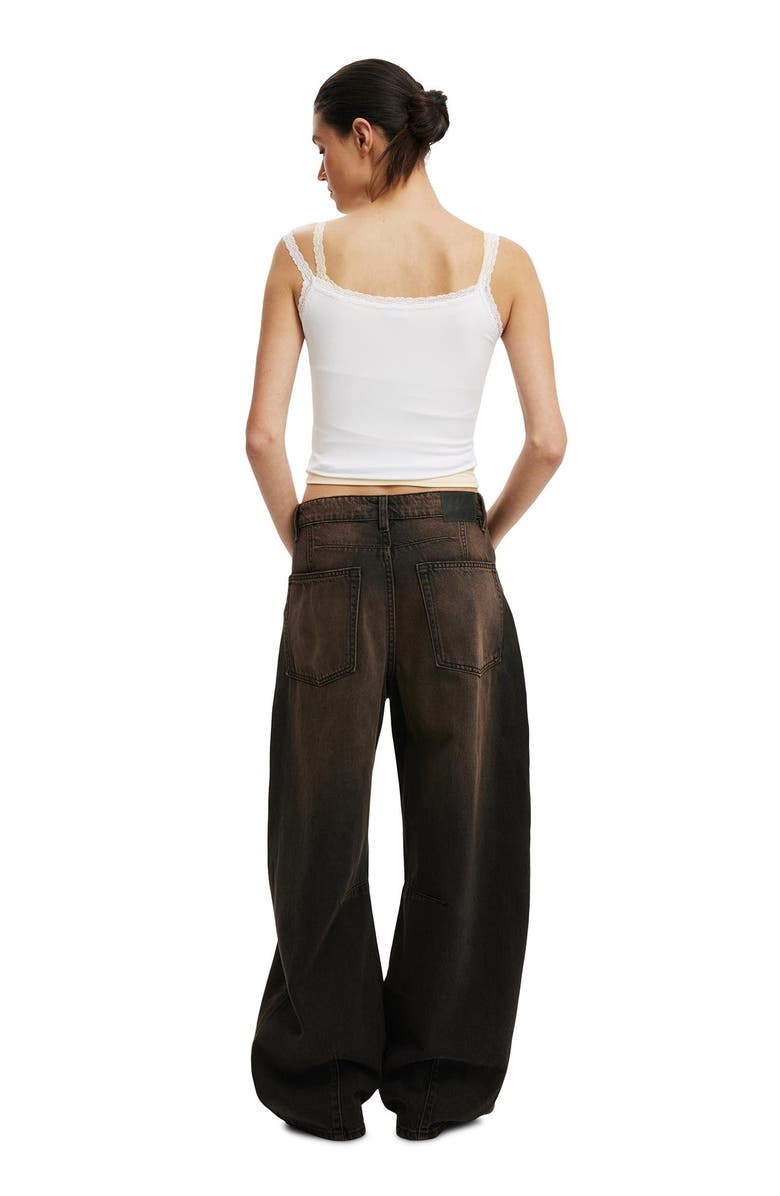 Cotton On Women's Barrel Jean, Alternate, color, Seam Dune Black