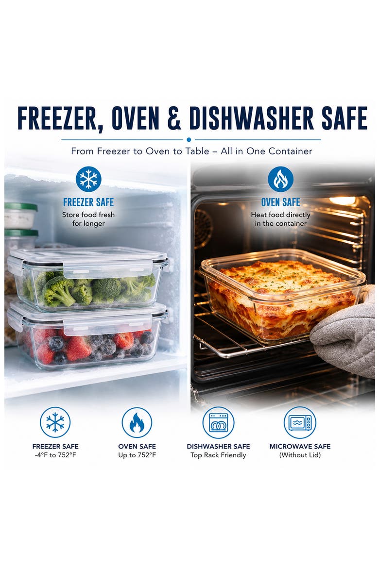2-Piece Deep Glass Baking Dish Set, Alternate, color, NO COLOR