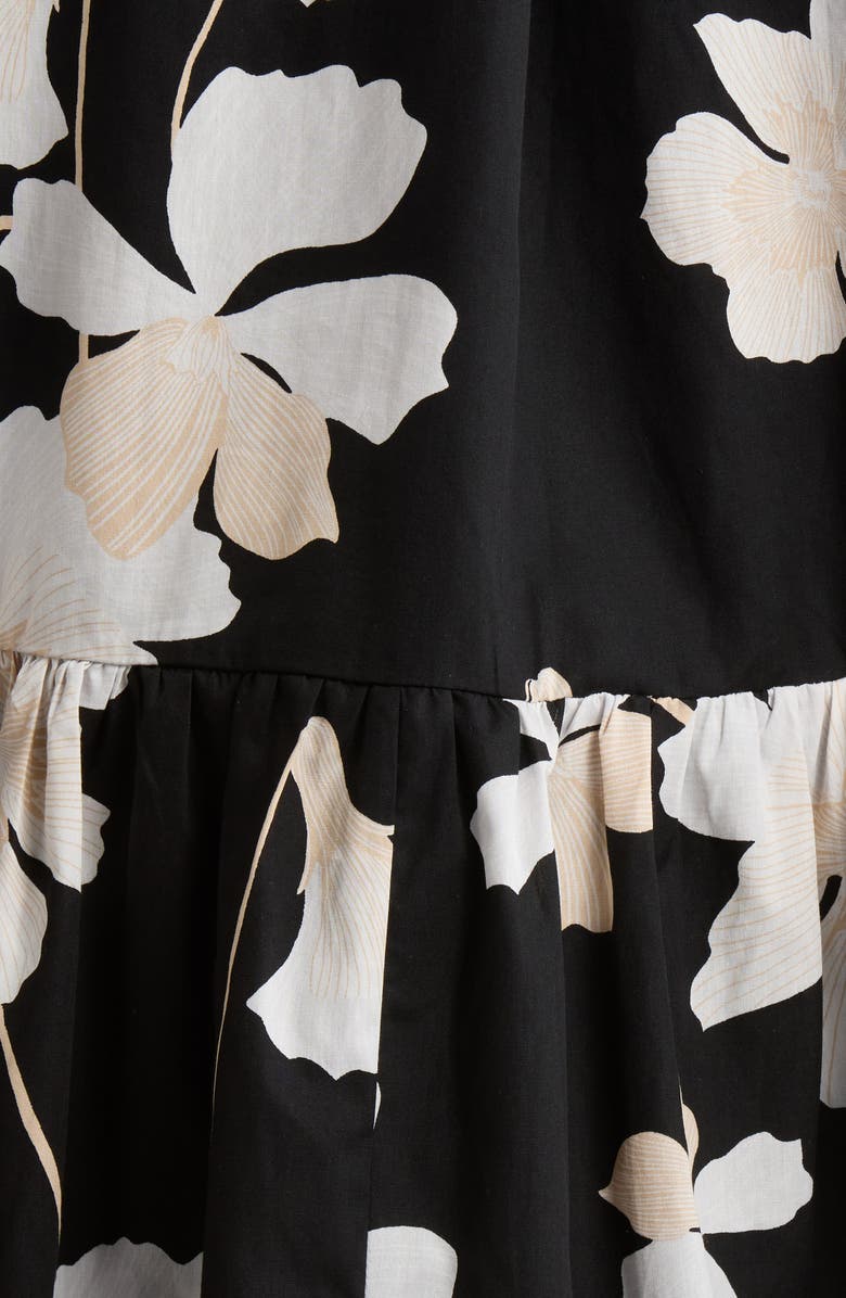 SUGARLIPS Medina Floral Print Shirtdress, Alternate, color, Black-Grey