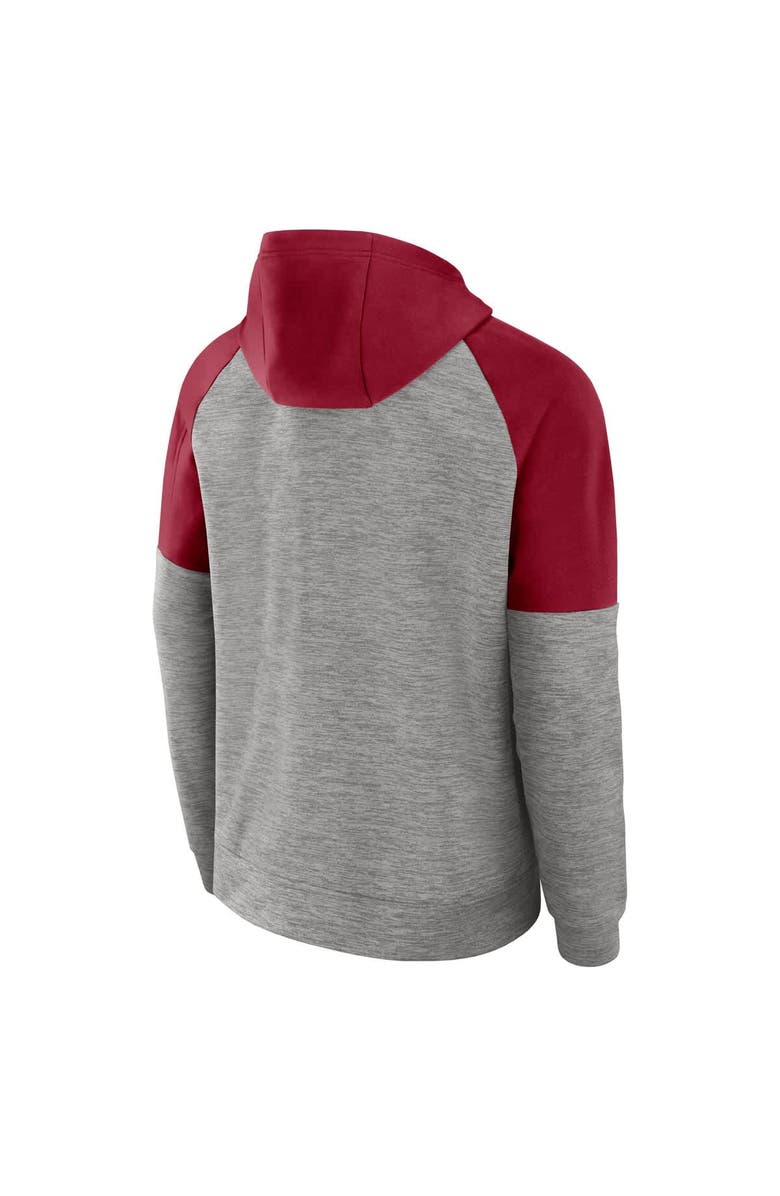 Nike Men's Nike Heather Gray USC Trojans Fitness Raglan Performance Full-Zip Hoodie, Alternate, color, Heather Gray