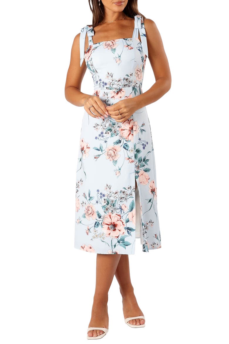 Laurel Floral Print Sundress, Main, color, BLUE FLORAL